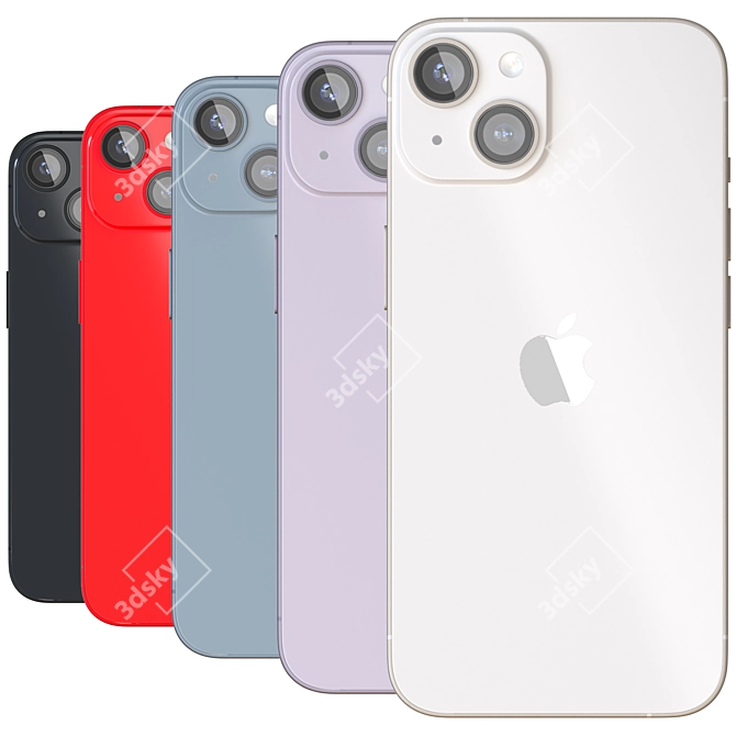 iPhone 14 Variety Collection, All Colors 3D model image 3