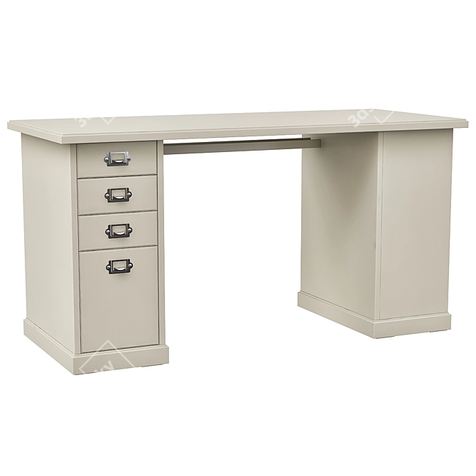 Modern Beige Vebjörn Desk IKEA 3D model image 1