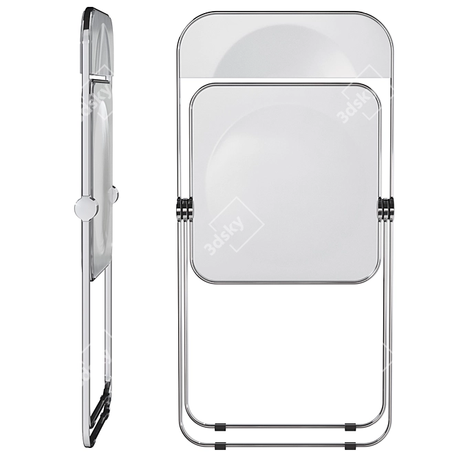 Transparent Plia Chair by Anonima Castelli 3D model image 2