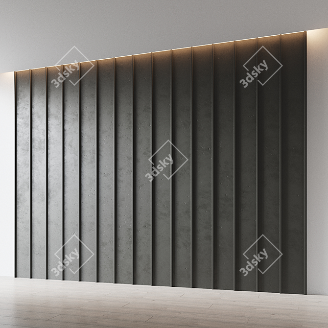 Decorative Relief Wall Panel 3D model image 2