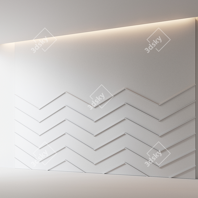 Decorative 3D Wall Panel 3D model image 3