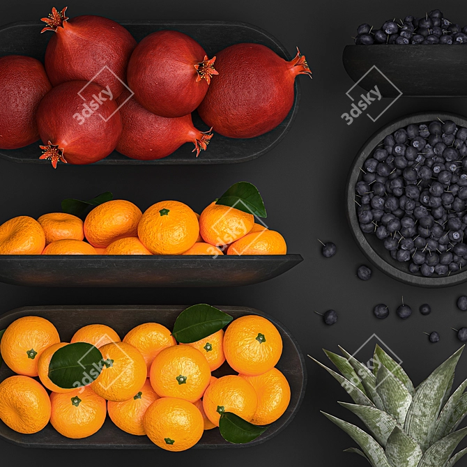 Fruit and Berry Decor Collection 3D model image 3