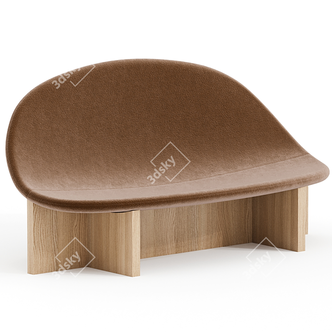 Modern Yet Cozy Nido Sofa 3D model image 1