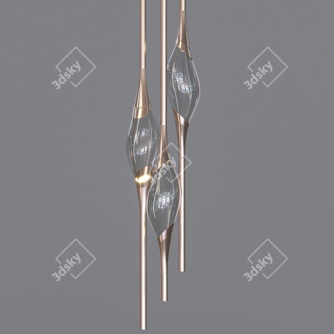 Il Pezzo 12 Round Chandelier 3D model image 3