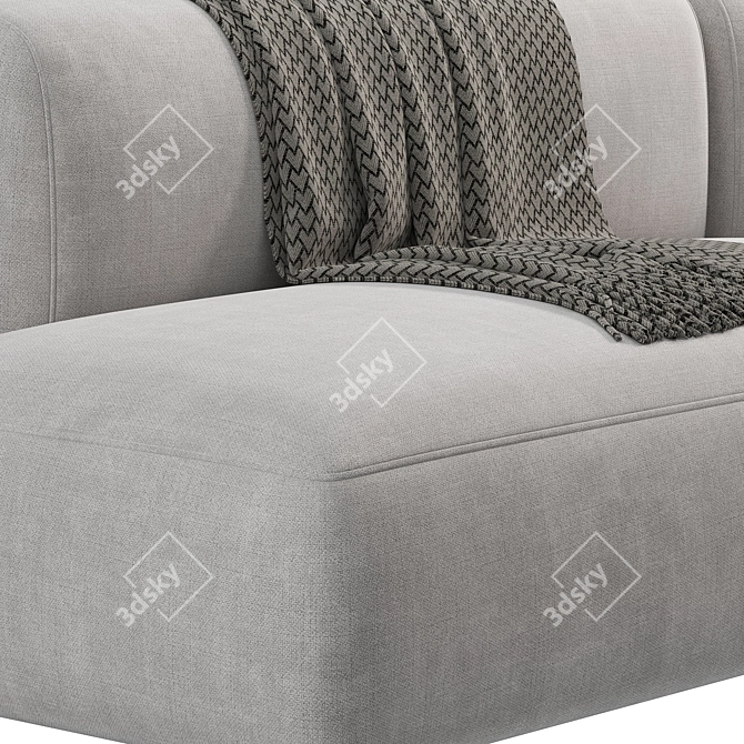 Modern and Comfortable Cosy Curve Sofa 3D model image 4