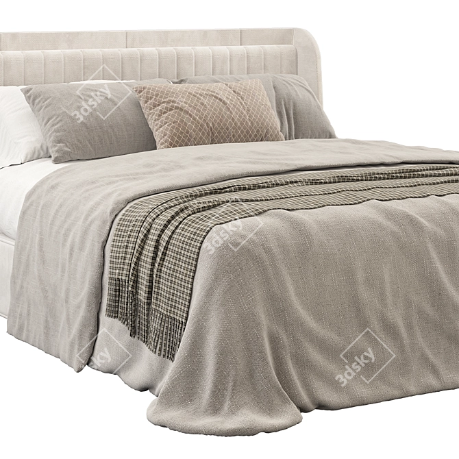 Modern Bed 3D Model Set 3D model image 4