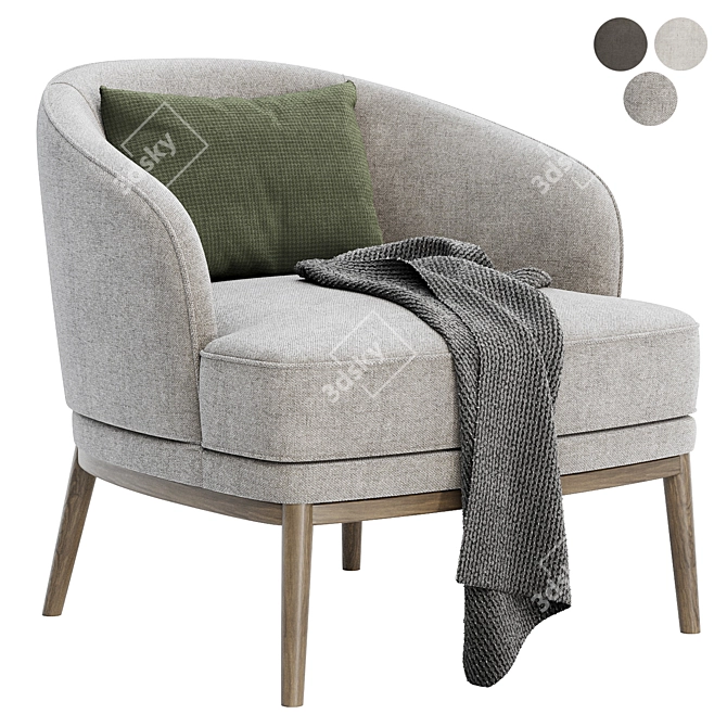 Luxury Ruth Armchair by Domkapa 3D model image 3