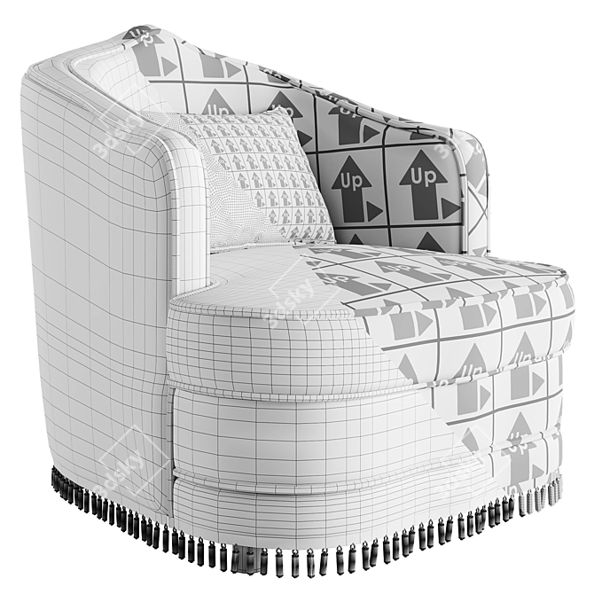  ETRO Home Amina Armchair Model 3D model image 6