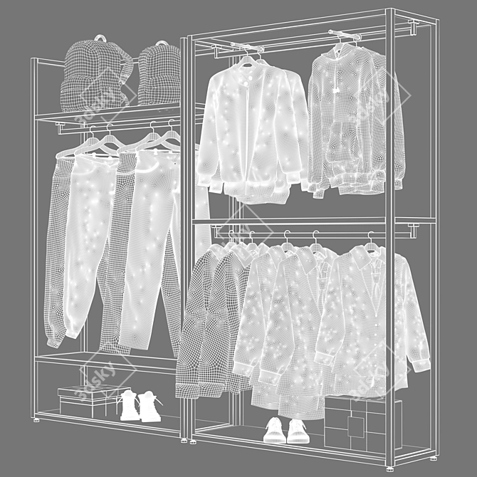 3D Rendered Clothes Hanger Kit 3D model image 4