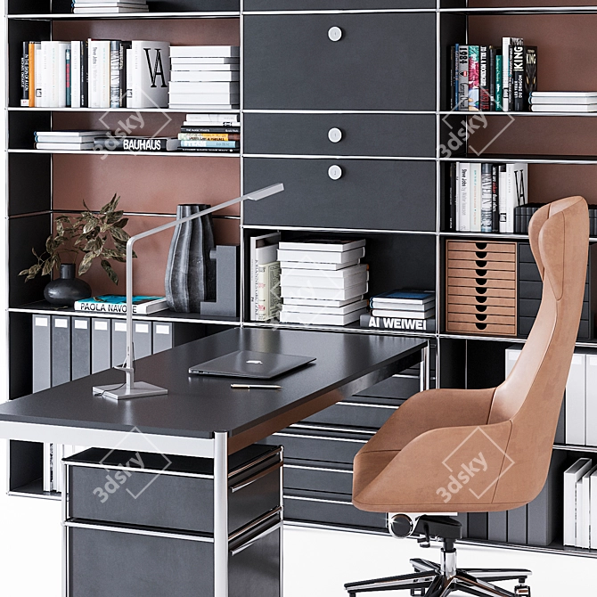 Modern Workspace Essentials 3D model image 5