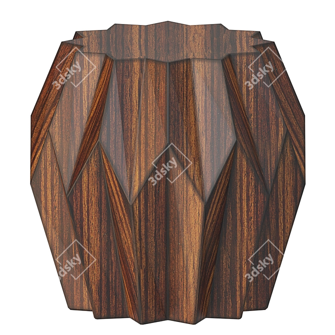 Modern Origami Accent Table 3D model image 1