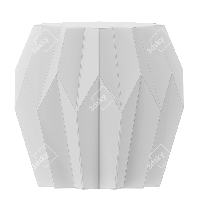 Modern Origami Accent Table 3D model image 2