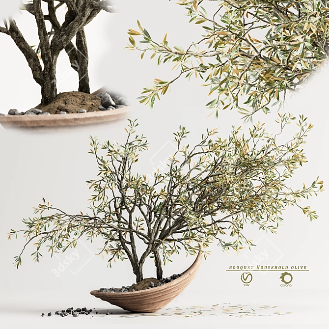 Blossom Bouquet Vase 3D Model 3D model image 2