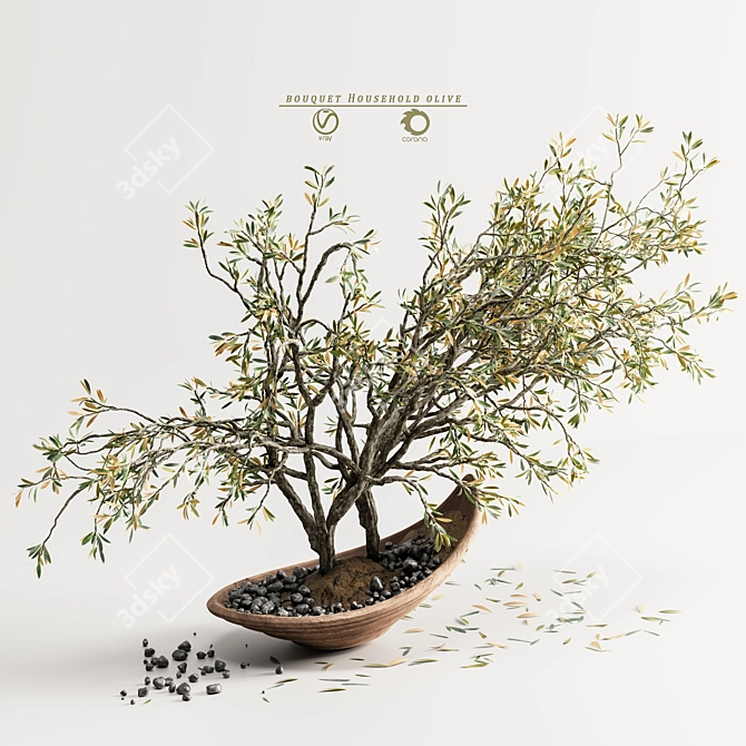Blossom Bouquet Vase 3D Model 3D model image 6
