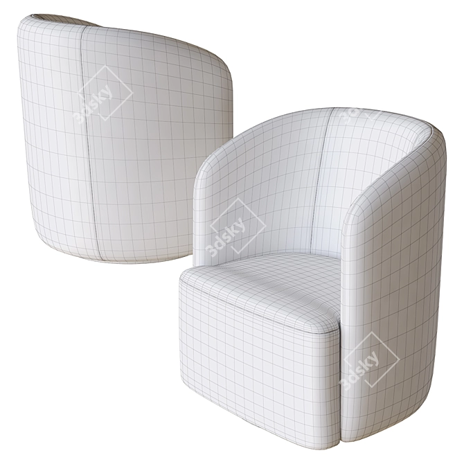 Sleek Blair Chair 3D Model 3D model image 4