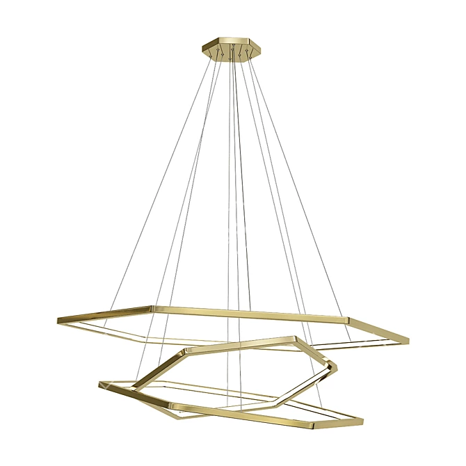 Elegant Vesanto Cameron Chandelier 3D model image 2