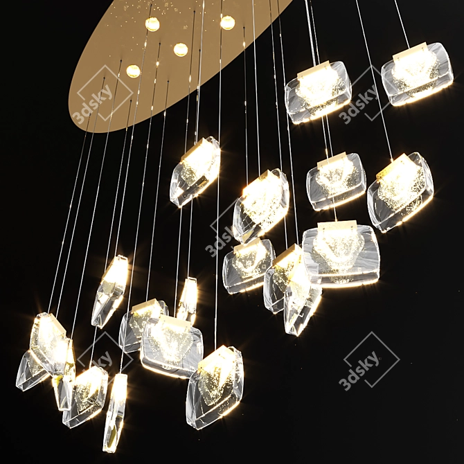  Golden Cloud Pendant Light by Paolo Castelli 3D model image 3