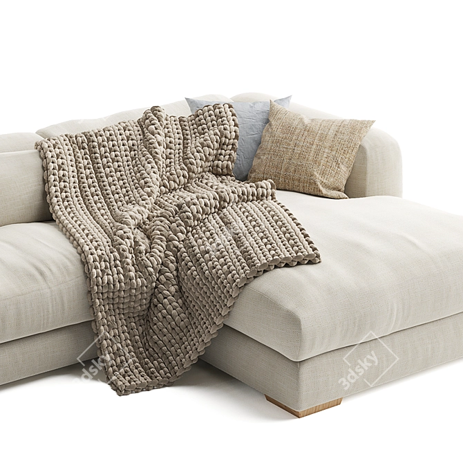 Uniqwa Mukuru Natural Corner Sofa 3D model image 2