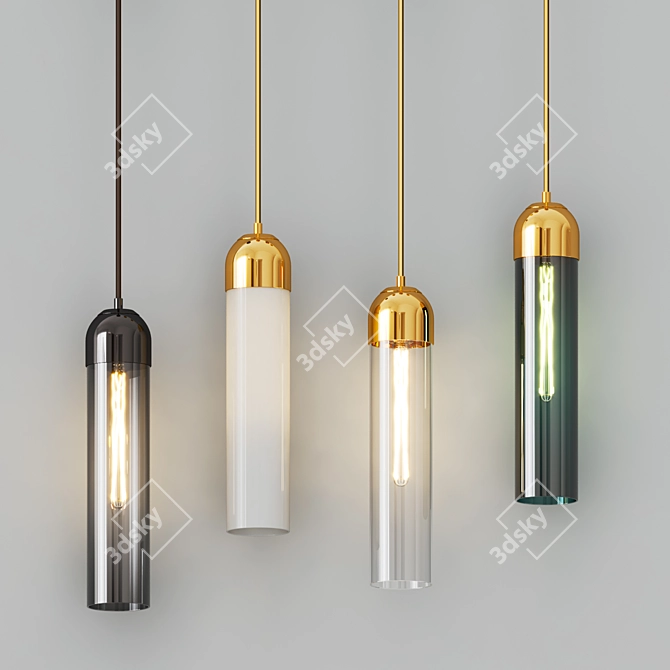 Elegant Vian B Design Lamp 3D model image 2
