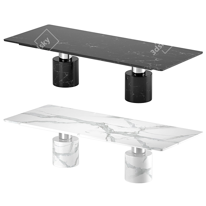 Elegant Petrey Dining Table 3D model image 1