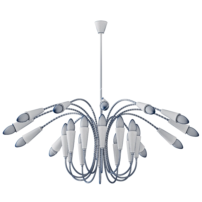 Elegant Aretha Pendant Light 3D model image 4