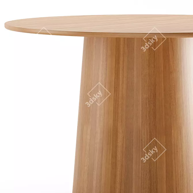 Modern Pau Round Dining Table 3D model image 4