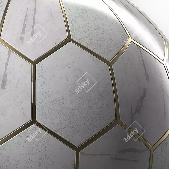 Metal Gap Marble Tile Textures 3D model image 3