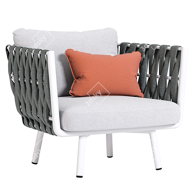 Elegant Tribu Tosca Club Chair 3D model image 1