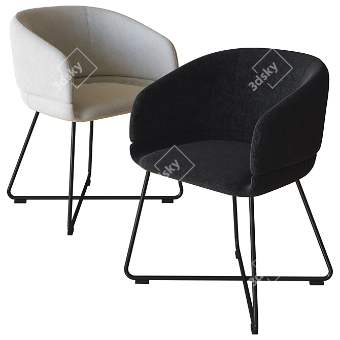 Caleto Armchair 3D Model 3D model image 2