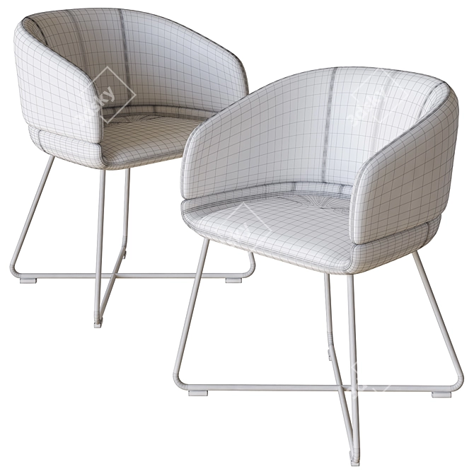 Caleto Armchair 3D Model 3D model image 4