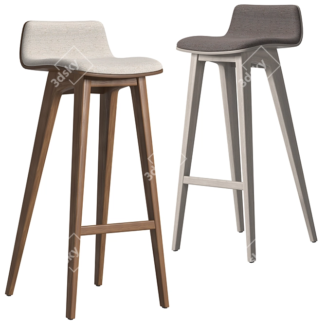 Sleek Morph Barstool: Timeless Elegance 3D model image 1