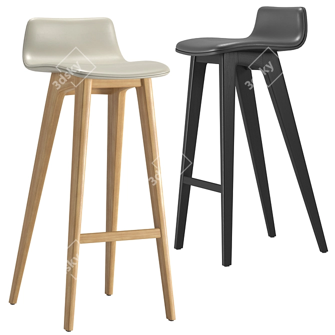 Sleek Morph Barstool: Timeless Elegance 3D model image 2