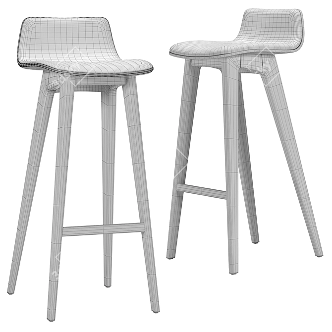 Sleek Morph Barstool: Timeless Elegance 3D model image 4