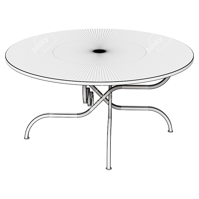 Georges Geffroy Gilt Brass Coffee Table 3D model image 2