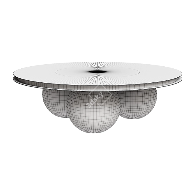 Orbit Stainless Steel Coffee Table 3D model image 2
