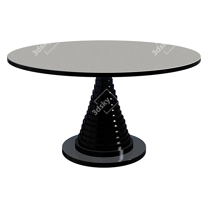 Mid Century Modern Dining Table 3D model image 1