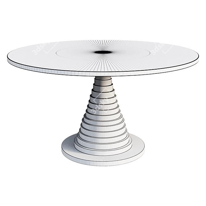 Mid Century Modern Dining Table 3D model image 2