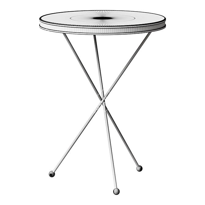 Title: Folding Campaign Table, Journal Stand 3D model image 2