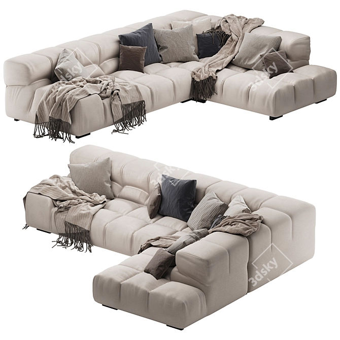 Modern Tufty Time Sofa Model 3D model image 7