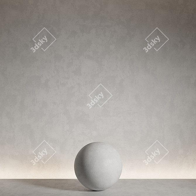 Seamless Decorative Plaster Texture 3D model image 3