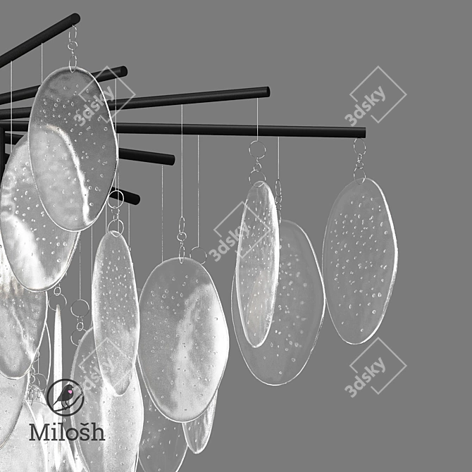 Title: 
"Modern Sophistication: MILOSH TENDENCE Chandelier 3D model image 2