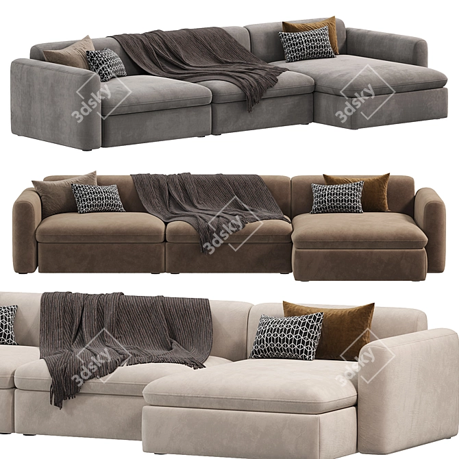 Luxury Botero Sofa by Casamilano 3D model image 1