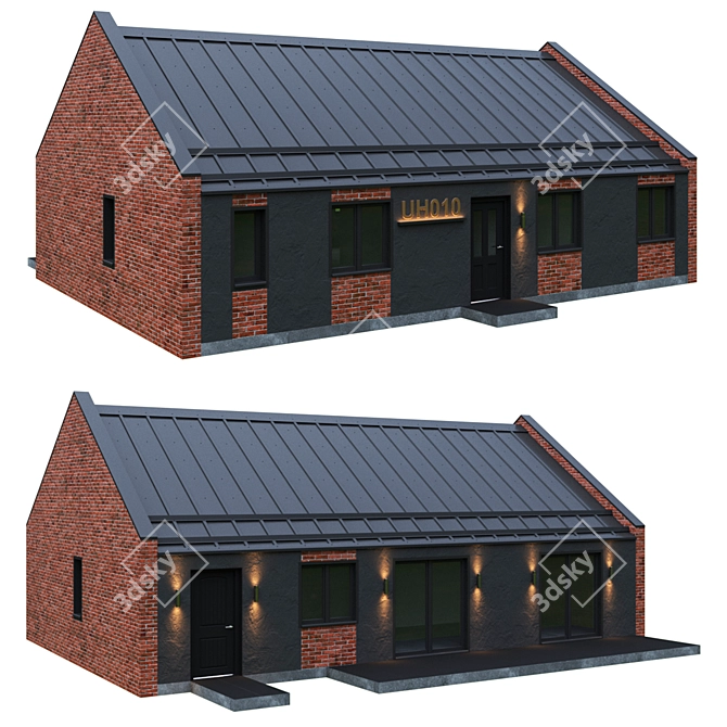 Modern Barnhouse Design: Urban Living 3D model image 1