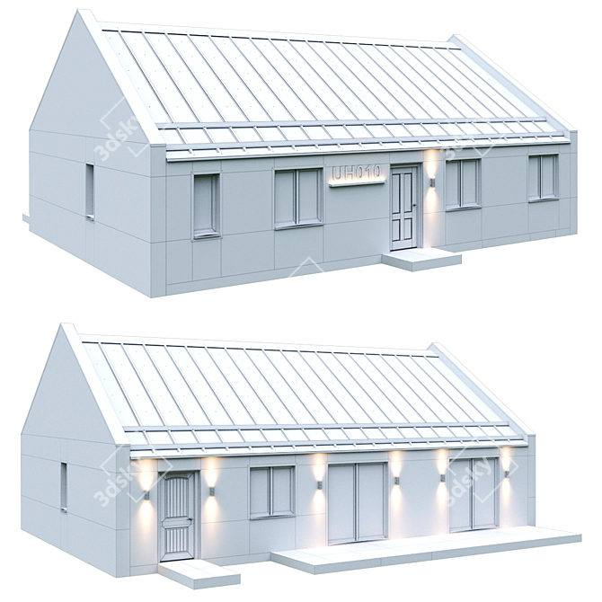 Modern Barnhouse Design: Urban Living 3D model image 4