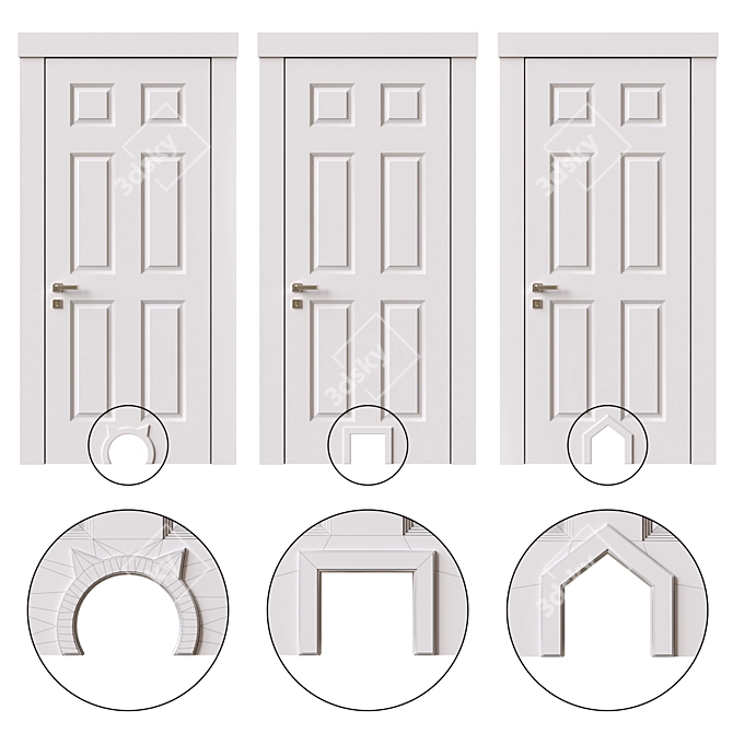 Cat Doors Selection Kit, Modern & Classic 3D model image 6