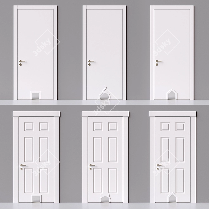 Cat Doors Selection Kit, Modern & Classic 3D model image 7