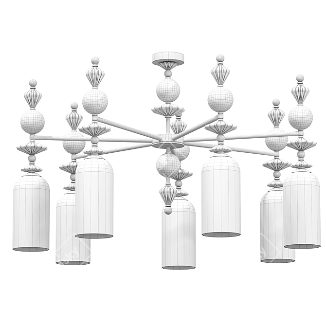 Elegant Odeon Light Bizet Chandelier 3D model image 3
