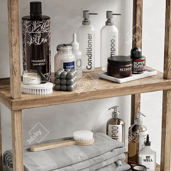 Bathroom Accessories 3D Models Set 3D model image 4