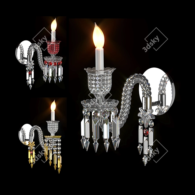 Baccarat Crystal Wall Sconce 3D model image 1