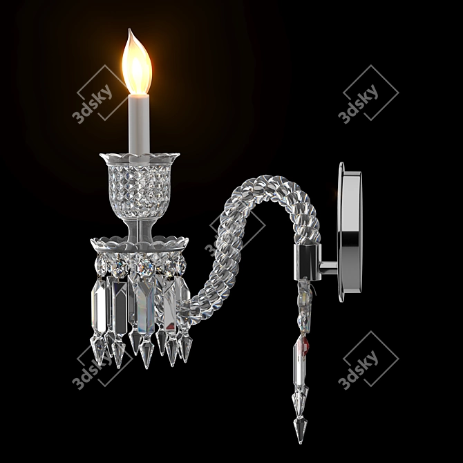 Baccarat Crystal Wall Sconce 3D model image 2
